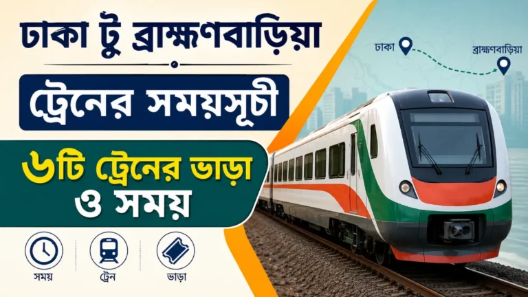 ঢাকা টু ব্রাহ্মণবাড়িয়া ট্রেনের সময়সূচী
